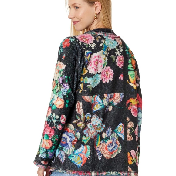 New JOHNNY WAS Joan Wrap Sherpa Jacket Farfalla Reversible Size Medium - Picture 4 of 11